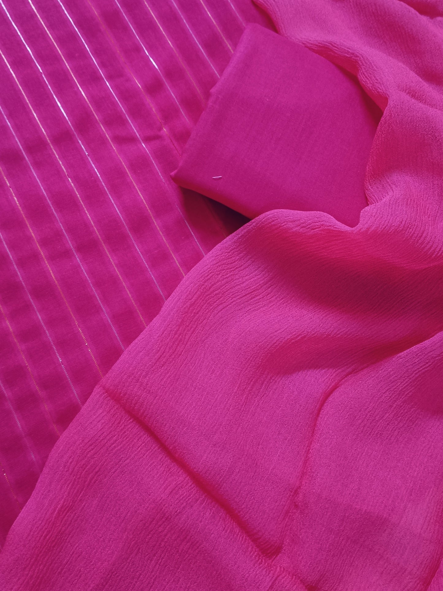 3PC ZARI LINE MOON LITE WITH KRINCLE SHAFOON DUPATTA HIGH QUALITY (ZR300P)