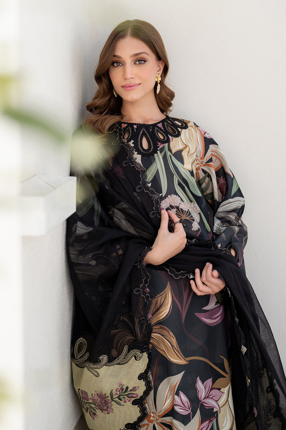 3PC BAROQUE DIGITAL PRINT BANA DORA LAWN LUXURIOUS COLLECTION (BQ00D8)