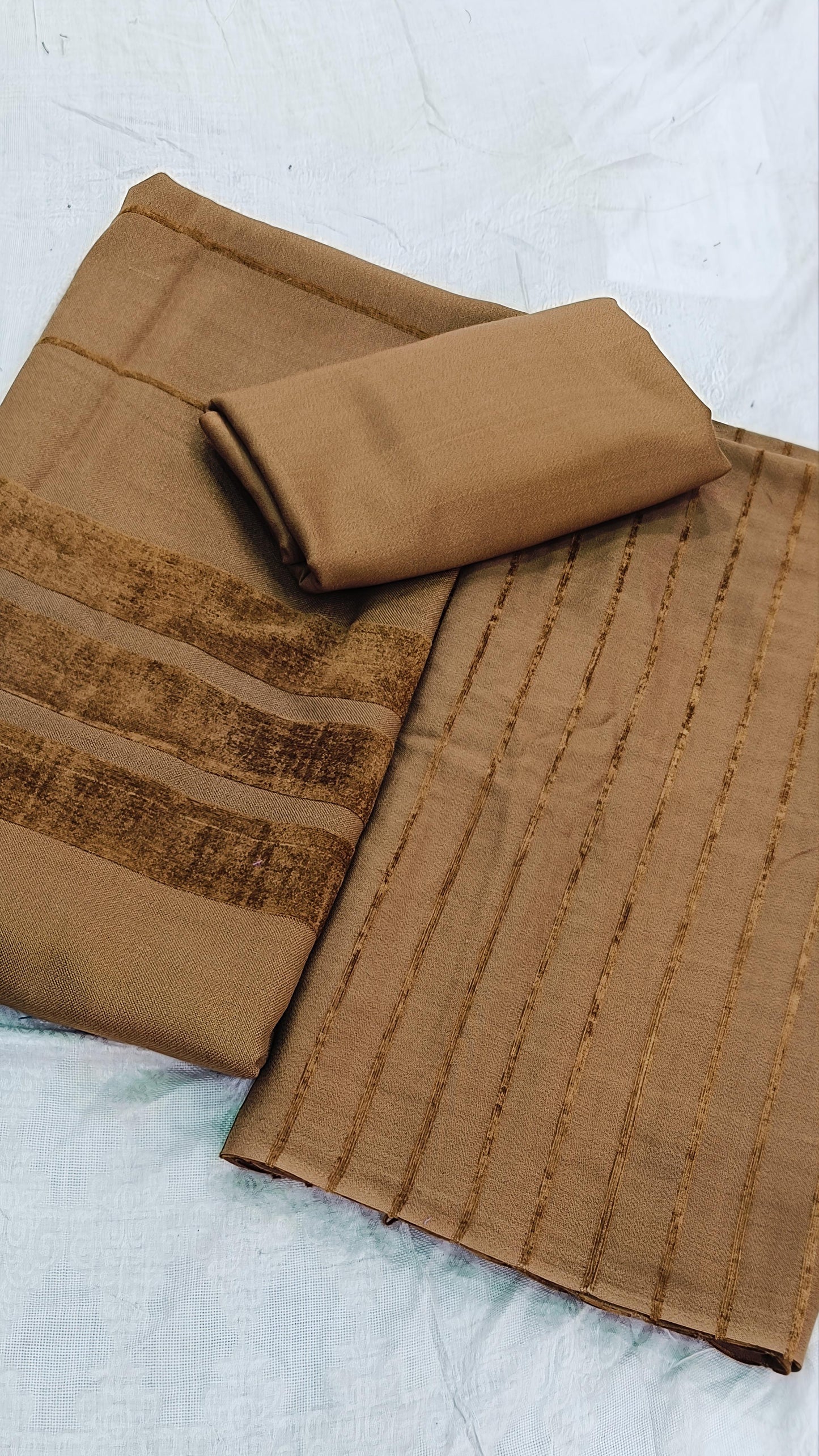 3PC ALPINE VELVET MARINA MOST DEMANDING WINTER COLLECTION ( CAMEL COLOR)