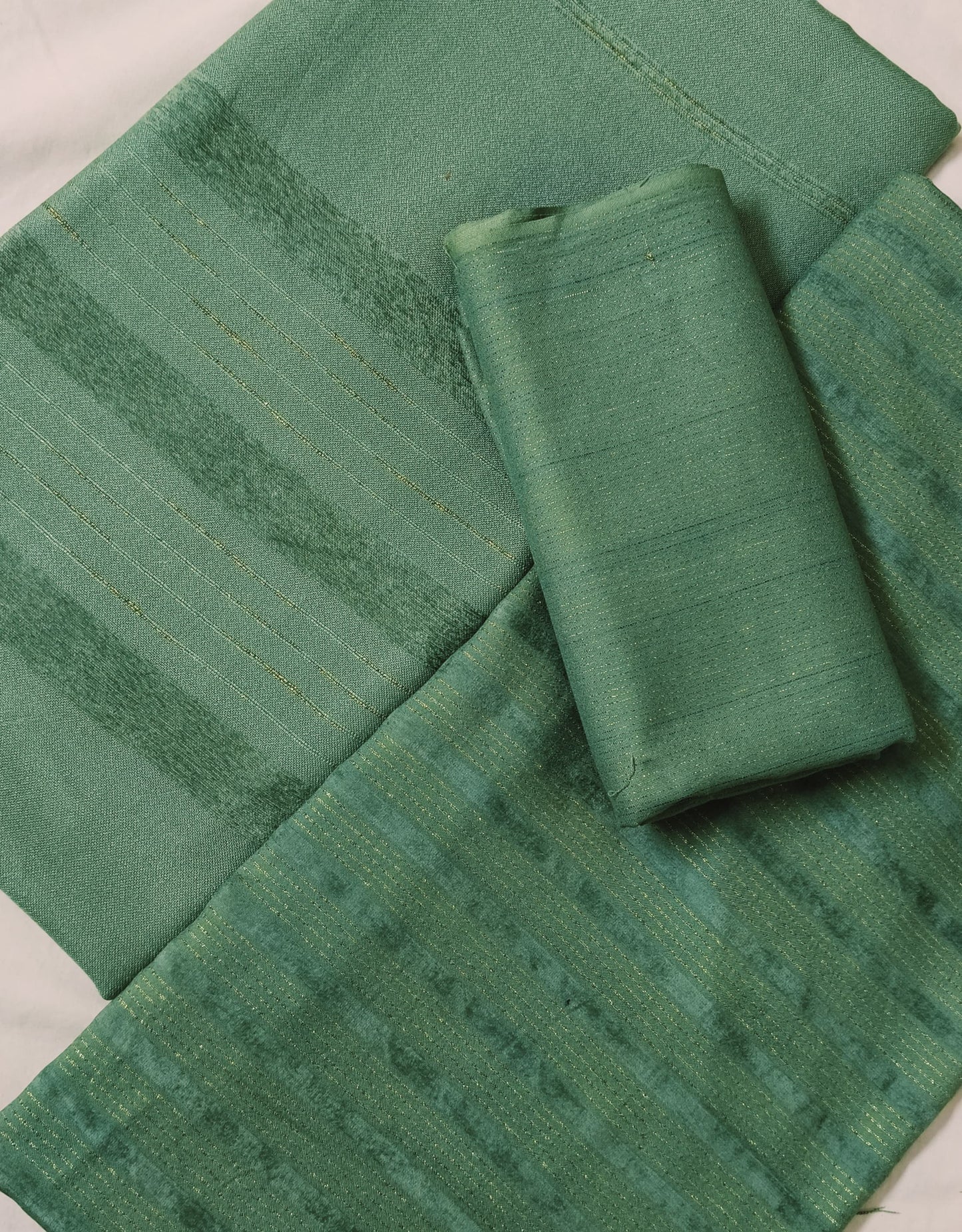 ALPINE ZARI VELVET DHANK MARINA 3PC MOST DEMANDING WINTER COLLECTION 2025 PISTA GREEN COLOR (AVDZ00PS)