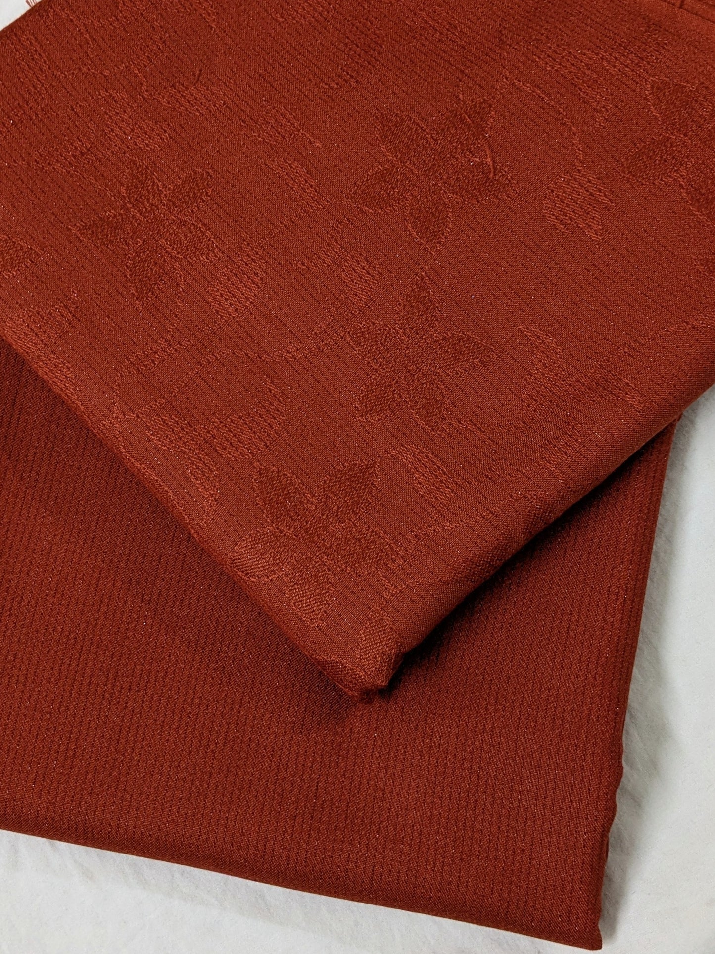 2PC ZARI LINE MOON LITE MARINA WINTER COLLECTION.      (RUST) Design_3