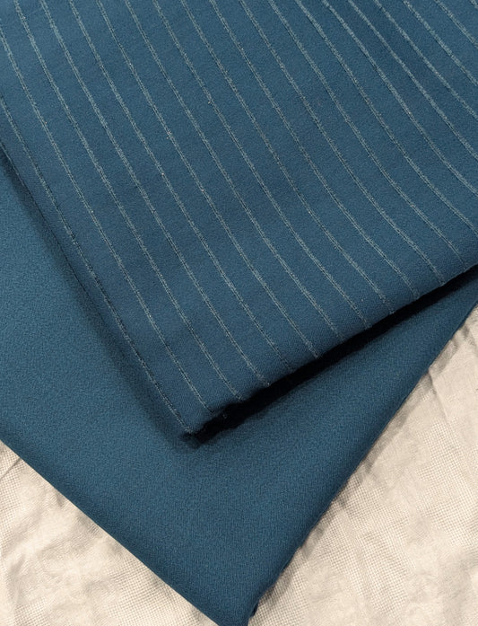 2PC DORYA VELVET MARINA MOST DEMANDING WINTER COLLECTION (ZINC BLUE)